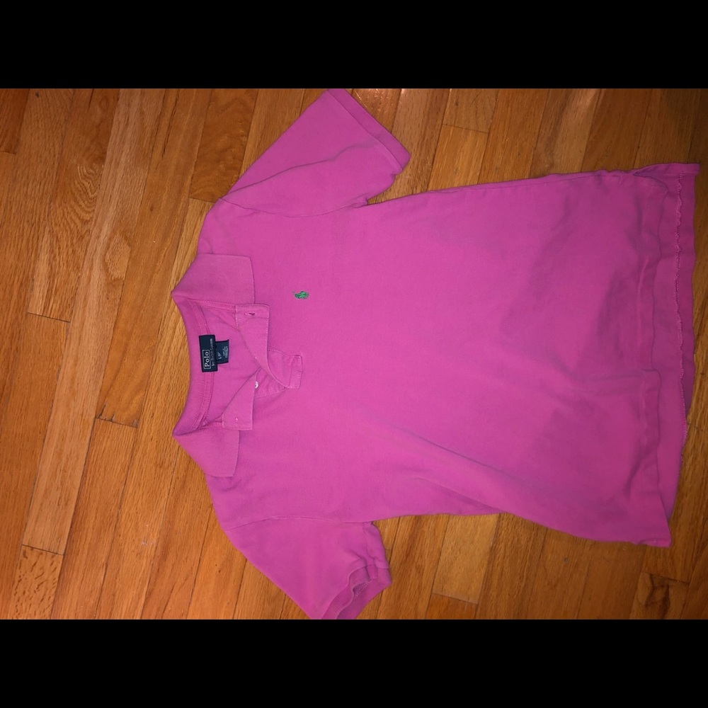 Boys pink polo
